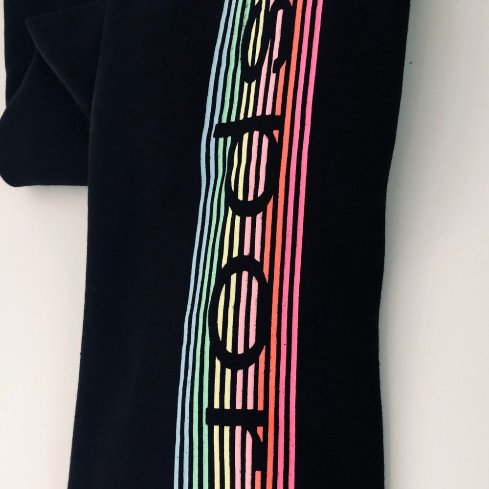 BEBE Sport Logo Stripe Black Jogger NWT Size Large - Picture 7 of 10